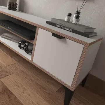 Olyros Tv-bänk 140 cm - Vit - Möbler - Tv möbel & mediamöbel - TV bänk & mediabänk