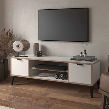 Olyros Tv-bänk 140 cm - Vit - Möbler - Tv möbel & mediamöbel - TV bänk & mediabänk