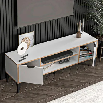 Olyros Tv-bänk 140 cm - Vit - Möbler - Tv möbel & mediamöbel - TV bänk & mediabänk