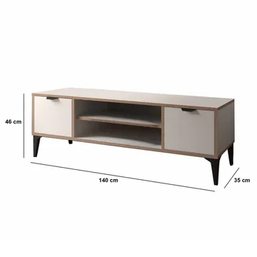 Olyros Tv-bänk 140 cm - Vit - Möbler - Tv möbel & mediamöbel - TV bänk & mediabänk