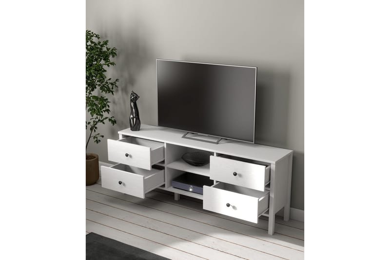 Olyros Tv-bänk 160 cm - Natur/Vit - Möbler - Tv möbel & mediamöbel - TV bänk & mediabänk