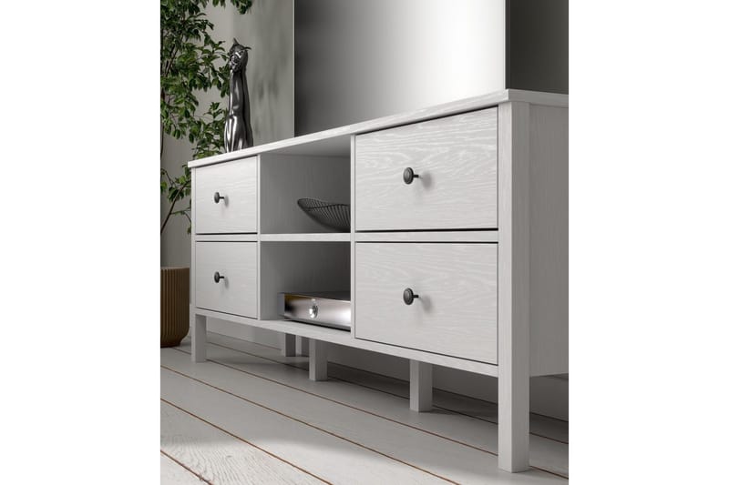 Olyros Tv-bänk 160 cm - Natur/Vit - Möbler - Tv möbel & mediamöbel - TV bänk & mediabänk