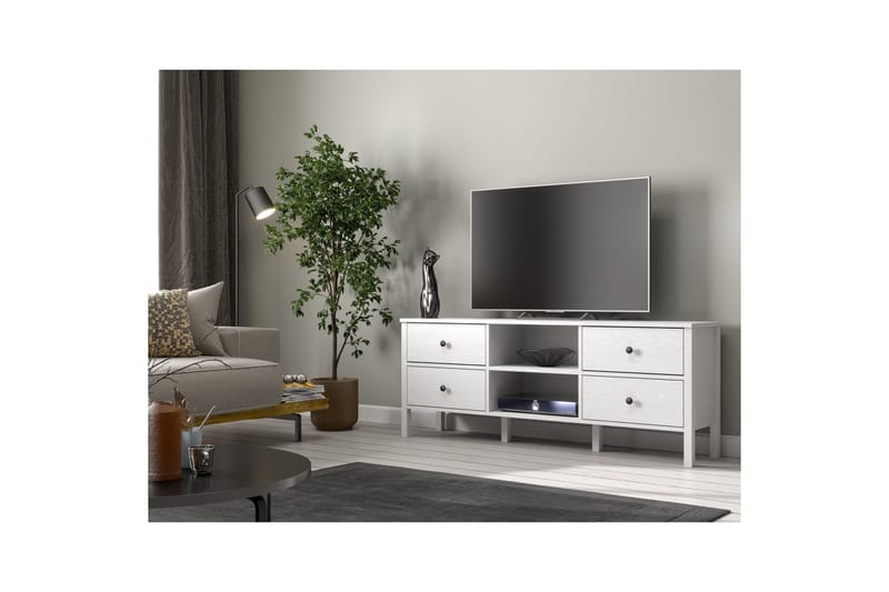 Olyros Tv-bänk 160 cm - Natur/Vit - Möbler - Tv möbel & mediamöbel - TV bänk & mediabänk