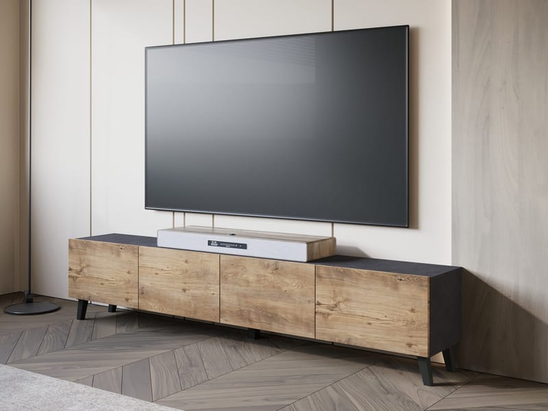 Orvik Tv-bänk 190 cm - grå, brun - Möbler - Tv möbel & mediamöbel - TV bänk & mediabänk