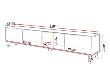 Orvik Tv-bänk 190 cm - grå, brun - Möbler - Tv möbel & mediamöbel - TV bänk & mediabänk