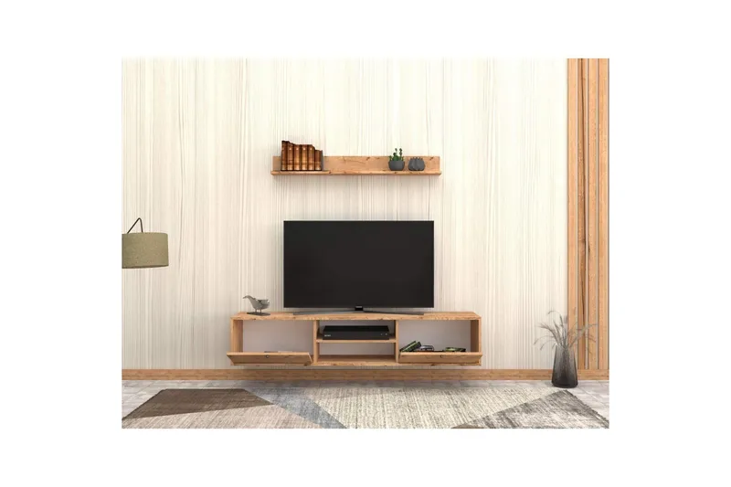 Palgrave Tv-hylla 180 cm - Ek - Möbler - Tv möbel & mediamöbel - TV hylla