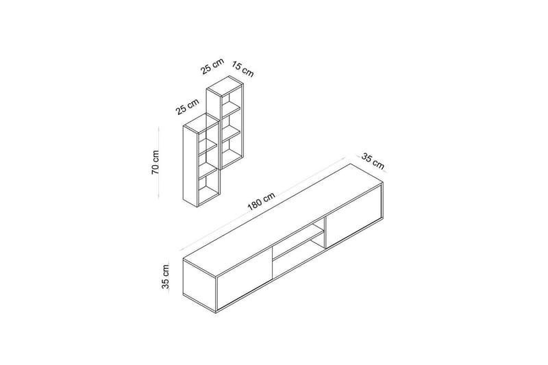 Palgrave Tv-skåp 180 cm - Ek - Möbler - Tv möbel & mediamöbel - TV skåp