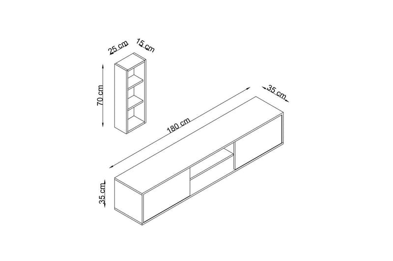 Palgrave Tv-stativ 35 cm - Ek - Möbler - Tv möbel & mediamöbel - Mediastativ & väggfäste