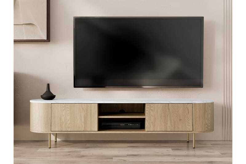 Pantego Tv-bänk 184x40 cm - Vit - Möbler - Tv möbel & mediamöbel - TV bänk & mediabänk