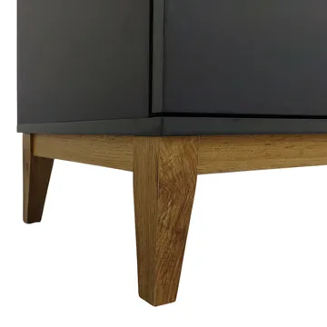 Pelle Tv-bänk 200 cm - Grå / Wotan-ek - Möbler - Tv möbel & mediamöbel - TV bänk & mediabänk