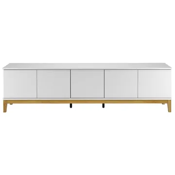Pelle Tv-bänk 200 cm - Vit/Wotan-ek - Möbler - Tv möbel & mediamöbel - TV bänk & mediabänk