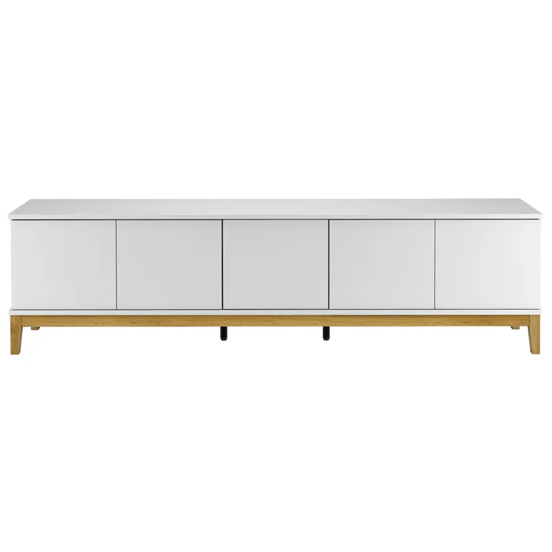 Pelle Tv-bänk 200 cm - Vit/Wotan-ek - Möbler - Tv möbel & mediamöbel - TV bänk & mediabänk