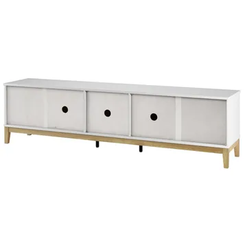 Pelle Tv-bänk 200 cm - Vit/Wotan-ek - Möbler - Tv möbel & mediamöbel - TV bänk & mediabänk