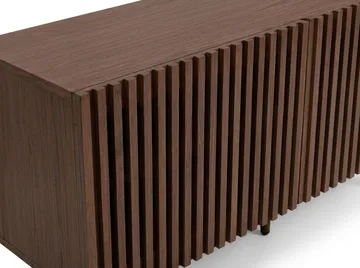 Peyra Ribbad Tv-bänk 120 cm - Valnöt - Möbler - Tv möbel & mediamöbel - TV bänk & mediabänk