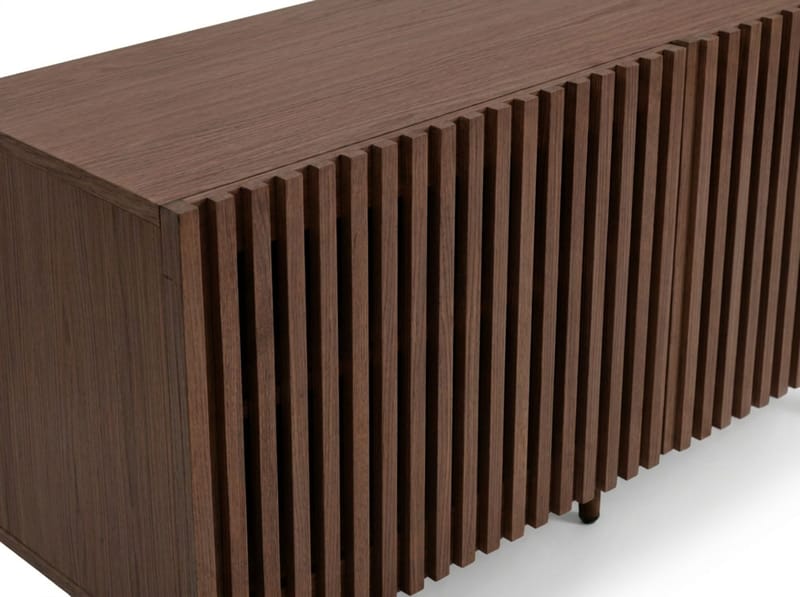 Peyra Ribbad Tv-bänk 120 cm - Valnöt - Möbler - Tv möbel & mediamöbel - TV bänk & mediabänk