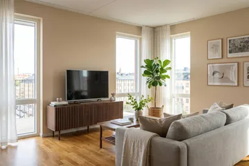 Peyra Ribbad Tv-bänk 120 cm - Valnöt - Möbler - Tv möbel & mediamöbel - TV bänk & mediabänk