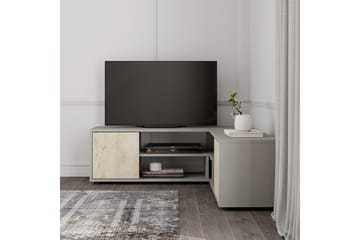 Pienk Tv-bänk 125 cm - Grå/Travertin - Möbler - Tv möbel & mediamöbel - TV bänk & mediabänk
