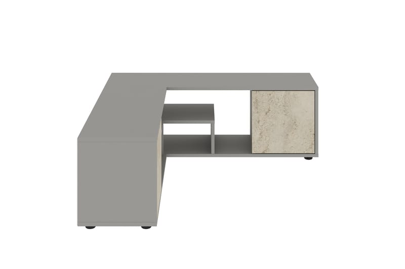 Pienk Tv-bänk 125 cm - Grå/Travertin - Möbler - Tv möbel & mediamöbel - TV bänk & mediabänk