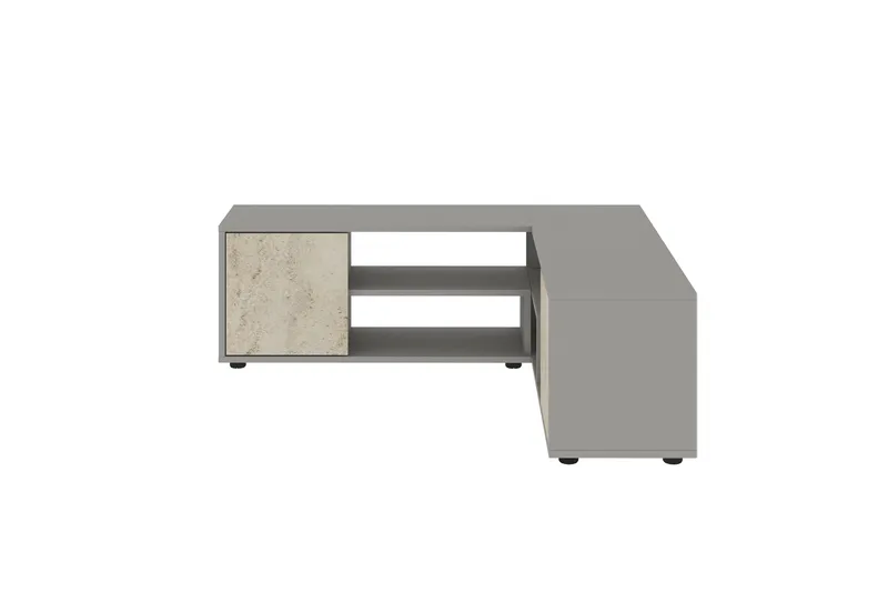 Pienk Tv-bänk 125 cm - Grå/Travertin - Möbler - Tv möbel & mediamöbel - TV bänk & mediabänk