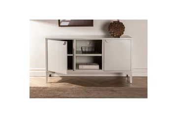 Piring Golvstående TV-bänk 120 cm med Förvaring i Metall - Beige - Möbler - Tv möbel & mediamöbel - TV bänk & mediabänk