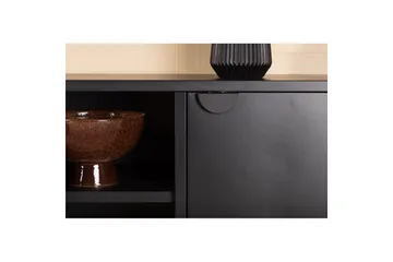 Piring Golvstående TV Bänk 120 cm med Förvaring i Metall - Svart - Möbler - Tv möbel & mediamöbel - TV bänk & mediabänk
