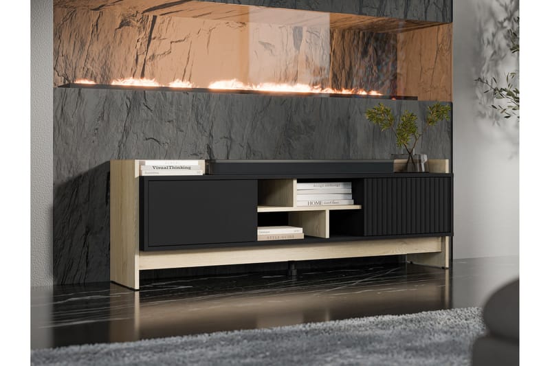 Polina Tv-bänk 150 cm - Brun/Svart - Möbler - Tv möbel & mediamöbel - TV bänk & mediabänk
