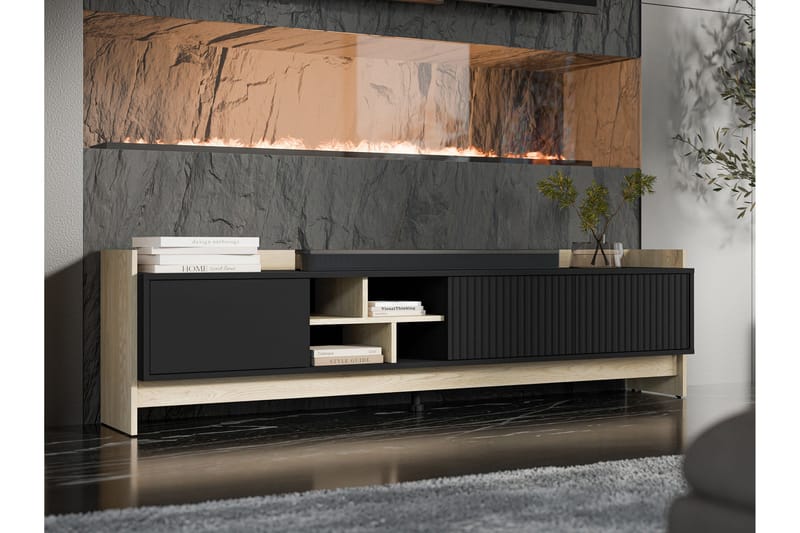 Polina Tv-bänk 190 cm - Brun/Svart - Möbler - Tv möbel & mediamöbel - TV bänk & mediabänk