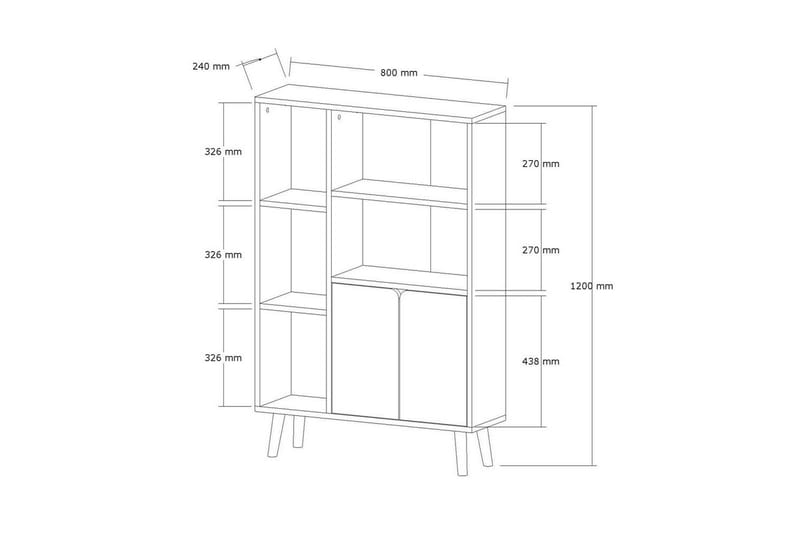 Quorana Bokhylla 25 cm - Ek - Förvaring - Hylla - Bokhylla