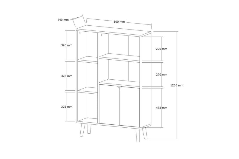 Quorana Bokhylla 25 cm - Vit - Förvaring - Hylla - Bokhylla
