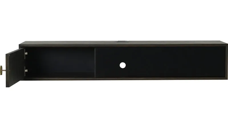 Råvika Vägghängd Tv-Bänk 133 cm - Brunlackad ek - Möbler - Tv möbel & mediamöbel - TV bänk & mediabänk