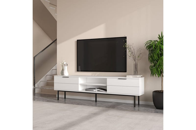 Ranjit Tv-bänk 180 cm - Vit - Möbler - Tv möbel & mediamöbel - TV bänk & mediabänk