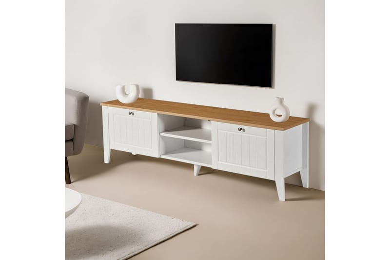 Ranko Tv-bänk 160 cm - Vit - Möbler - Tv möbel & mediamöbel - TV bänk & mediabänk