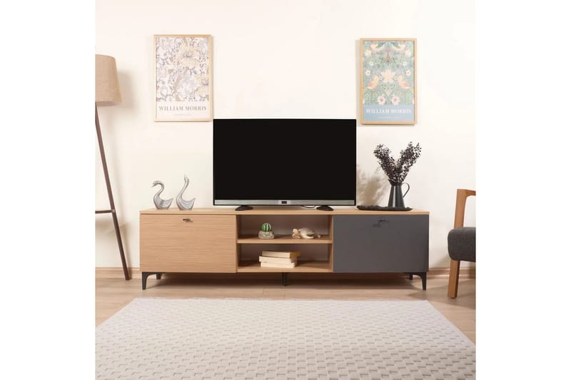 Ranko Tv-bänk 180 cm - Antracit - Möbler - Tv möbel & mediamöbel - TV bänk & mediabänk