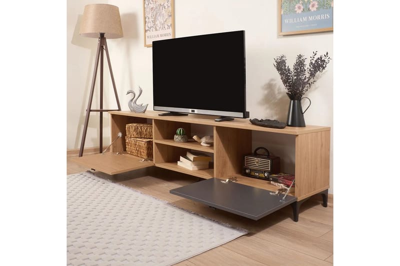 Ranko Tv-bänk 180 cm - Antracit - Möbler - Tv möbel & mediamöbel - TV bänk & mediabänk