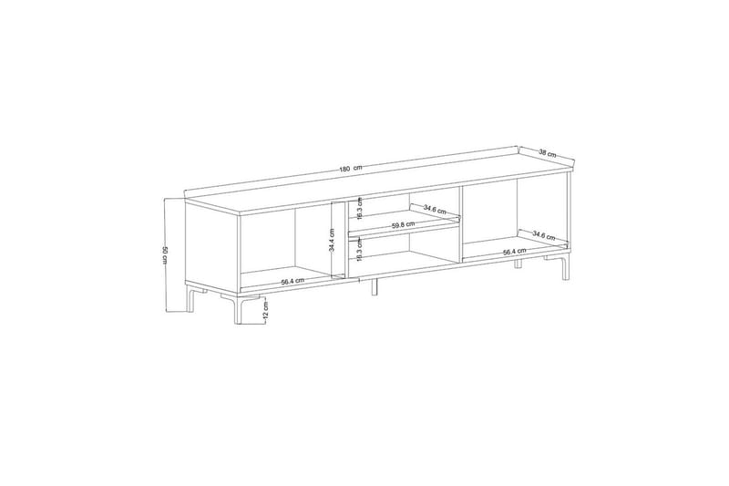Ranko Tv-bänk 180 cm - Antracit - Möbler - Tv möbel & mediamöbel - TV bänk & mediabänk