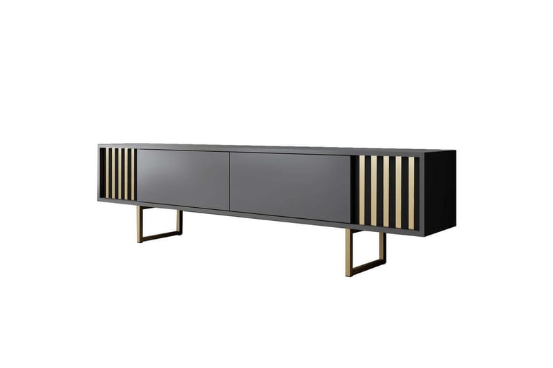 Rany Tv-bänk 180 cm - Guld/Grafitgrå - Möbler - Tv möbel & mediamöbel - TV bänk & mediabänk