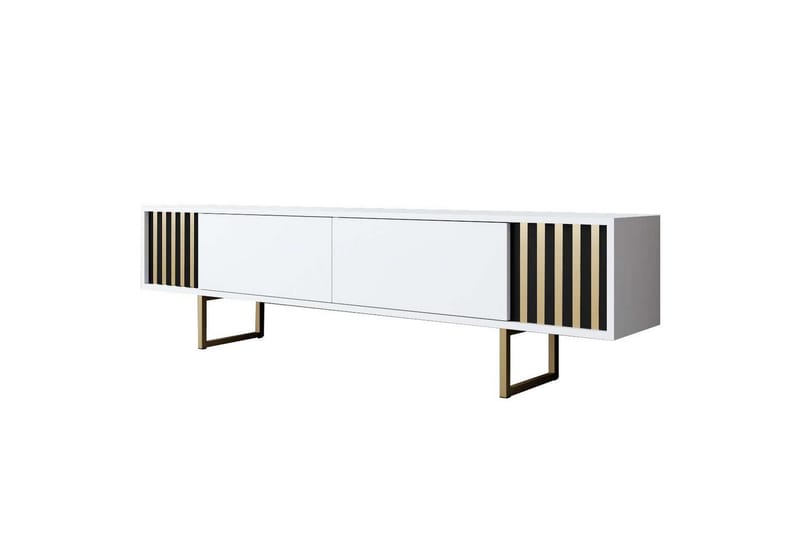 Rany Tv-bänk 180 cm - Guld/Vit - Möbler - Tv möbel & mediamöbel - TV bänk & mediabänk