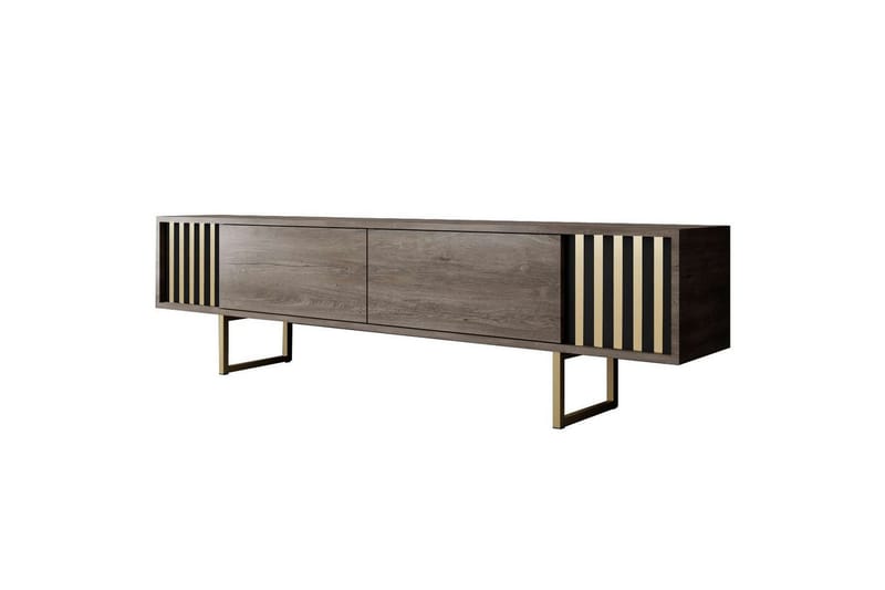 Rany Tv-bänk 180 cm - Rödfärgat trä/Guld - Möbler - Tv möbel & mediamöbel - TV bänk & mediabänk