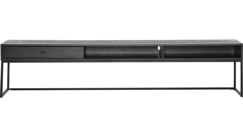 Regal Golvstående TV-bänk 180 cm med Förvaring i Trä - Svart - Möbler - Tv möbel & mediamöbel - TV bänk & mediabänk