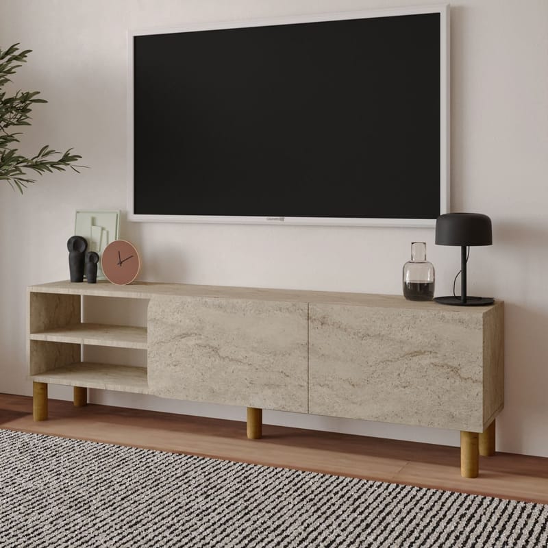 Relento Tv-bänk 150 cm - travertin - Möbler - Tv möbel & mediamöbel - TV bänk & mediabänk