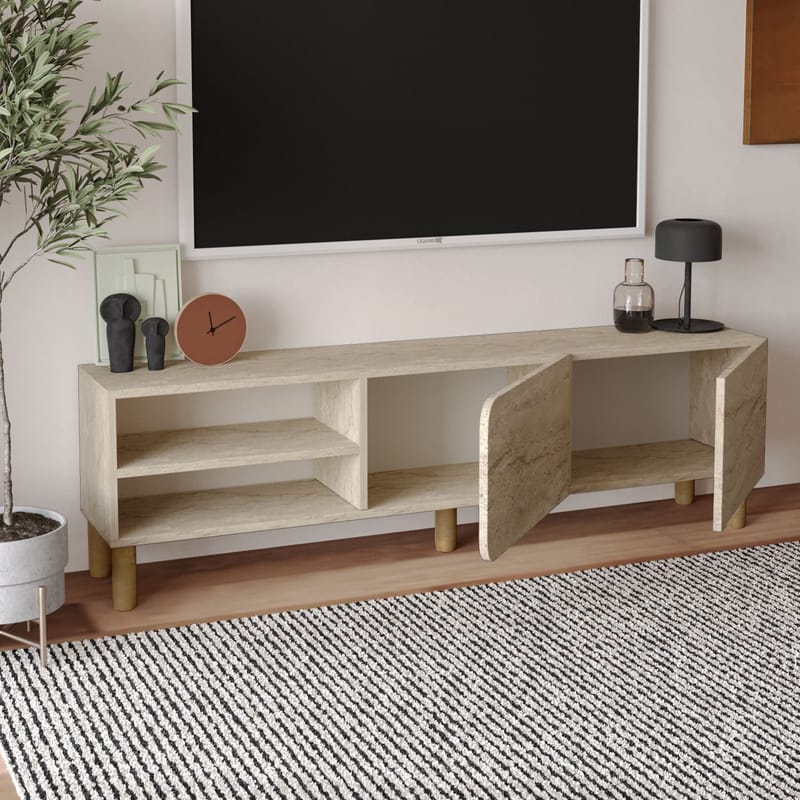 Relento Tv-bänk 150 cm - travertin - Möbler - Tv möbel & mediamöbel - TV bänk & mediabänk