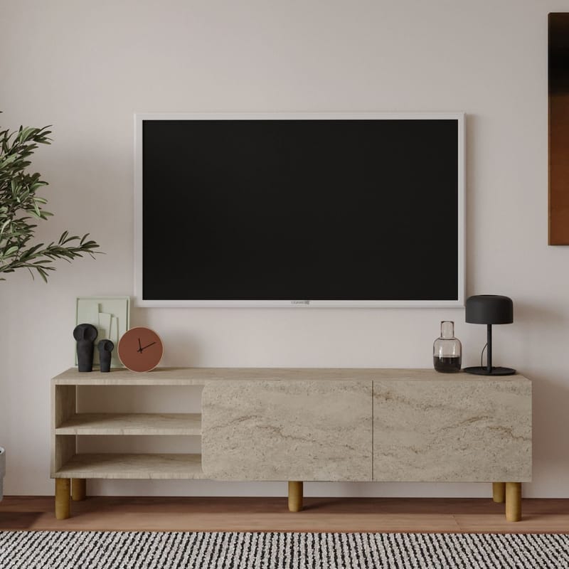 Relento Tv-bänk 150 cm - travertin - Möbler - Tv möbel & mediamöbel - TV bänk & mediabänk
