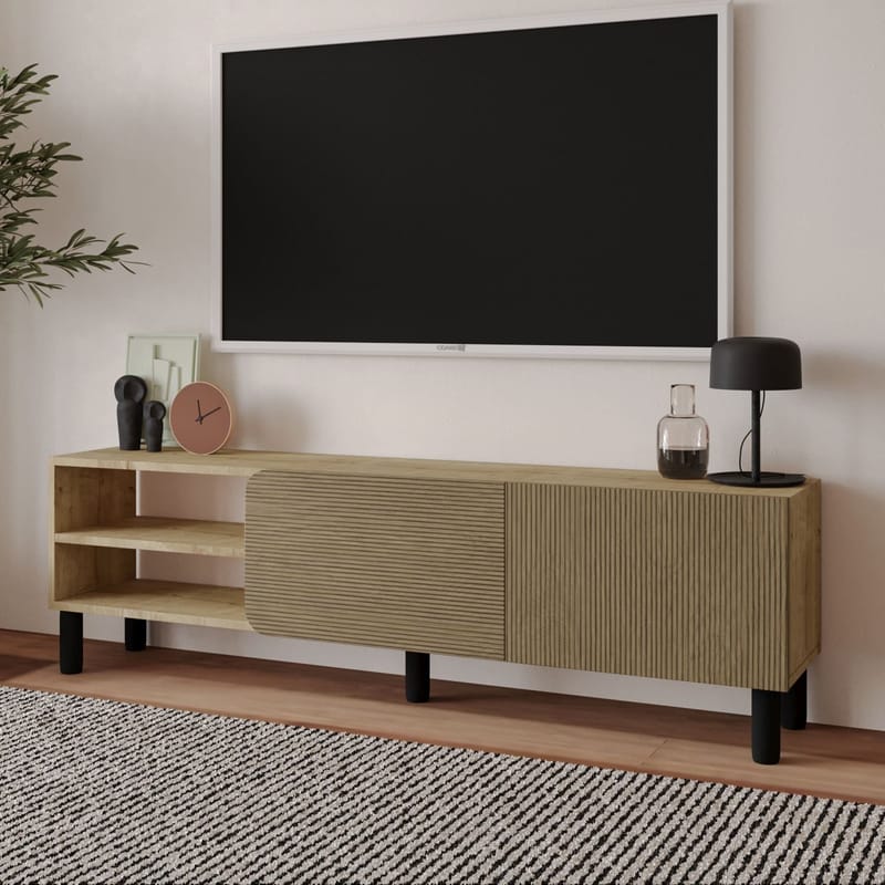 Relento Tv-bänk 150 cm - varm ek, sapphire-ek - Möbler - Tv möbel & mediamöbel - TV bänk & mediabänk