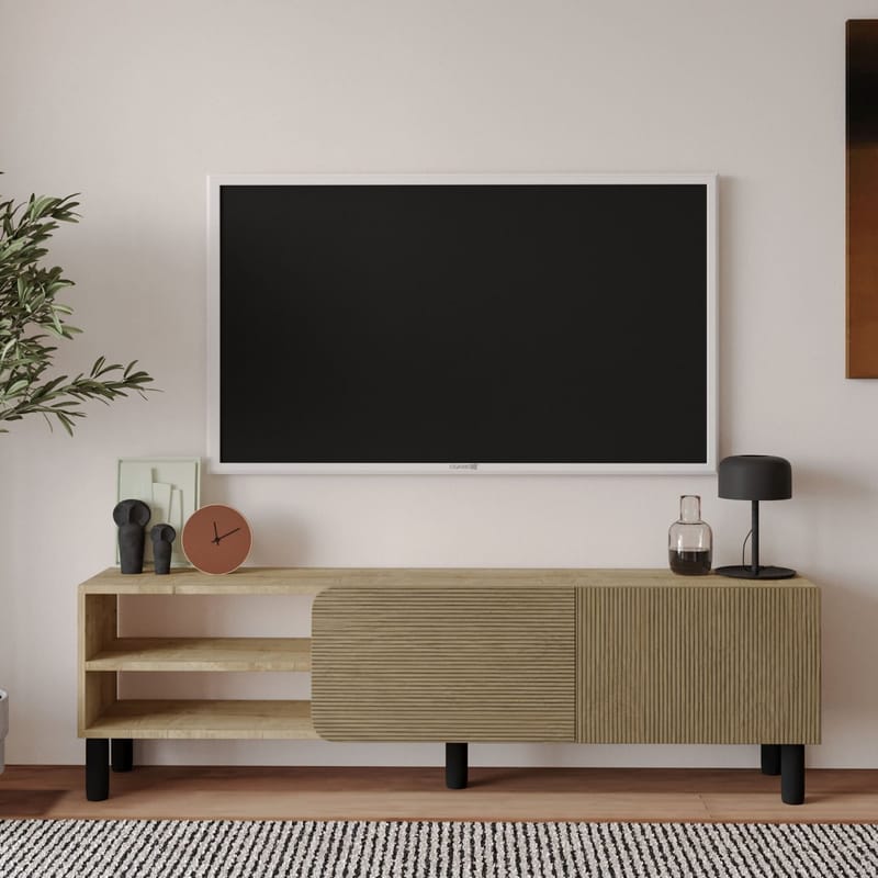 Relento Tv-bänk 150 cm - varm ek, sapphire-ek - Möbler - Tv möbel & mediamöbel - TV bänk & mediabänk