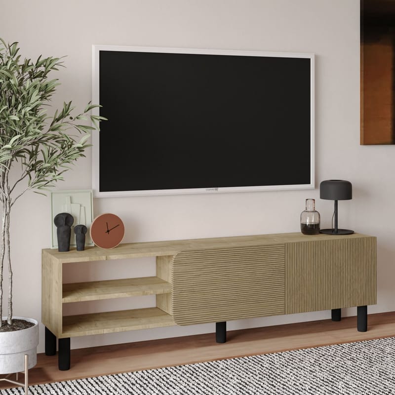 Relento Tv-bänk 150 cm - varm ek, sapphire-ek - Möbler - Tv möbel & mediamöbel - TV bänk & mediabänk