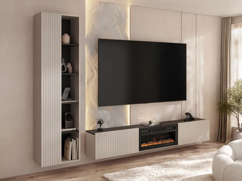 Relor Möbelset för vardagsrum - beige - Möbler - Tv möbel & mediamöbel - TV-möbelset