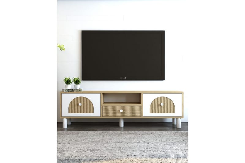 Rion Tv-bänk 140 cm - Beige - Möbler - Tv möbel & mediamöbel - TV bänk & mediabänk