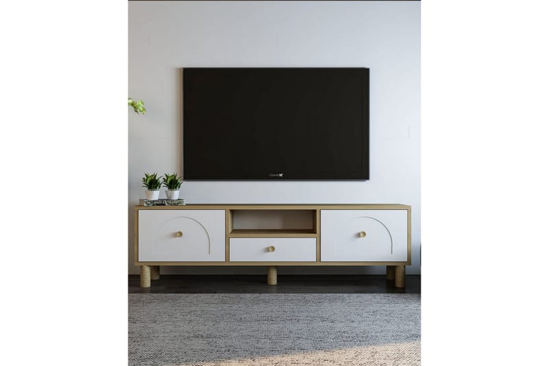 Rion Tv-bänk 140 cm - Vit - Möbler - Tv möbel & mediamöbel - TV bänk & mediabänk