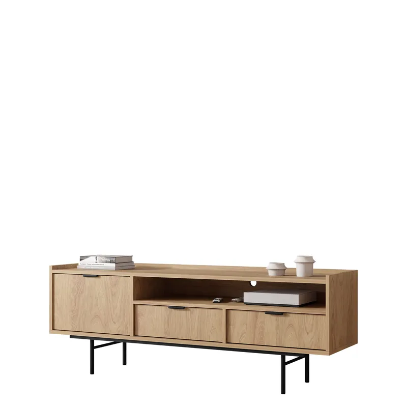 Rolden TV-bänk 150x55 cm, Hickoryek