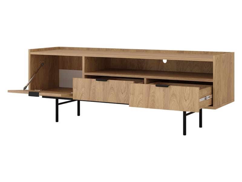 Rolden TV-bänk 150x55 cm - Hickoryek - Möbler - Tv möbel & mediamöbel - TV bänk & mediabänk